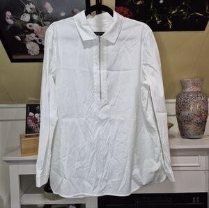 Lafayette 148 New York White Button Down Shirt